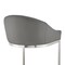 Armen Living Atherik Bar Stool in Brushed Stainless Steel with Gray Faux Leather 840254335806 - alternate 8